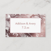 Moderne Rose Gold & Weiß Marmor Vielen Dank Begleitkarte (Rückseite)