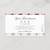 Moderne Rose Gold Weißglanz Diamanten Luxus Visitenkarte (Rückseite)