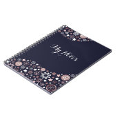 Moderne Rose Gold Winterschneeflocken Notizblock (Linke Seite)