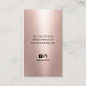 Moderne Rose Golden Moon Elegante Eventplanung Visitenkarte (Rückseite)