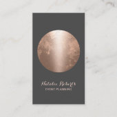 Moderne Rose Golden Moon Elegante Eventplanung Visitenkarte (Vorderseite)