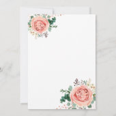 Moderne Rose Goldene geometrische Hochzeitsempfehl Einladung (Rückseite)