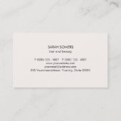 Moderne Rose Goldene Sequenz Schönheitssalon Braun Visitenkarte (Rückseite)