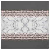 Moderne Rose Goldenes Schwarz-weißes Marmor Geomet Stoff (Muster)