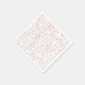 Moderne Rose Goldfolie Geometrie Kupfer Polygon Serviette (Ecke)