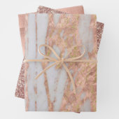 Moderne Rose Goldmedaille Glitzer Foil Geschenkpapier Set (Beispiel)