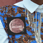 Moderne Rose Goldschub- und Weichzeichner Namensschild