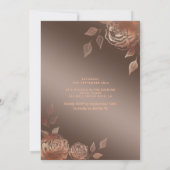 Moderne Rose im Herbst 16 . Geburtstag Einladung (Rückseite)