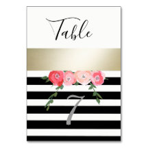 Moderne Rose in Gold Schwarz/Weiß