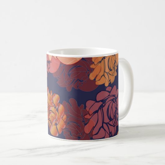 Moderne Rose Kaffeetasse (VorderseiteRechts)
