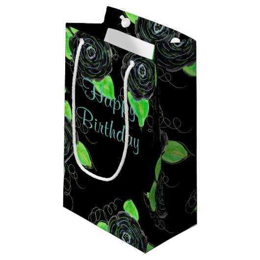 Moderne Rose Kleine Geschenktüte (Vorderseite Schrägansicht)