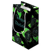 Moderne Rose Kleine Geschenktüte (Rückseite Schrägansicht)