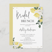 Moderne Rose Lemon Bridal Brunch Brautparty Einladung (Vorne/Hinten)