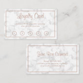 Moderne Rose Marmor Gold Script Elegantes Business Treuekarte (Vorne/Hinten)