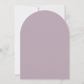 Moderne Rose & Mauve Modern Arch Wedding Einladung (Rückseite)