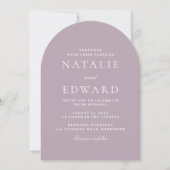 Moderne Rose & Mauve Modern Arch Wedding Einladung (Vorderseite)