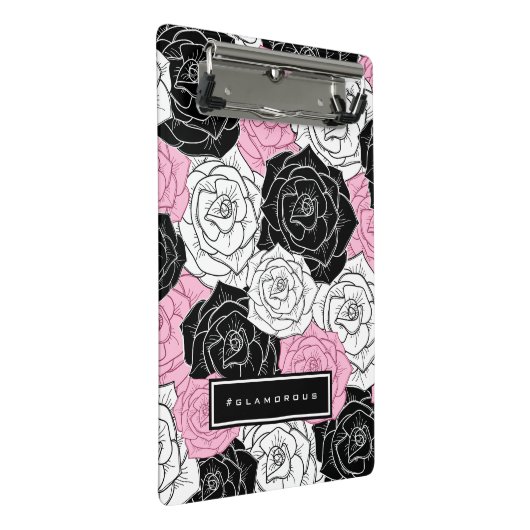 Moderne Rose Mini Klemmbrett (Schrägansicht)
