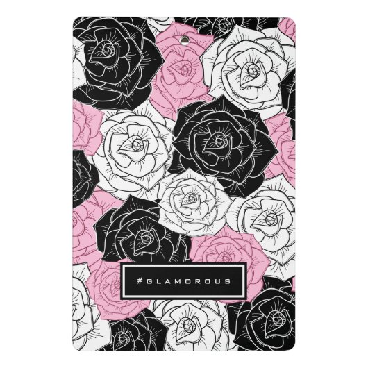 Moderne Rose Mini Klemmbrett (Rückseite)