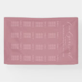 Moderne Rose Minimalistische Hochzeitssattelkarte Banner (Horizontal)