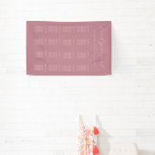 Moderne Rose Minimalistische Hochzeitssattelkarte Banner (InSitu)