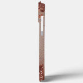 Moderne Rose mit Gold und Blumen10 Case-Mate iPhone Hülle (Rückseite / Links)