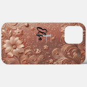 Moderne Rose mit Gold und Blumen3 Case-Mate iPhone Hülle (Rückseite (Horizontal))