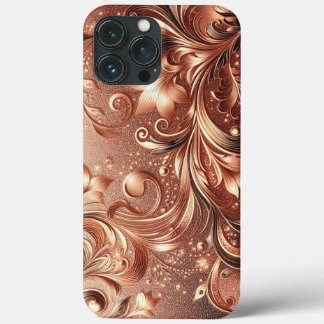 Moderne Rose mit Gold und Blumen6 Case-Mate iPhone Hülle