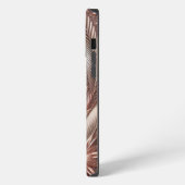 Moderne Rose mit Gold und Blumen7 iPhone Hülle (Linke Seite)