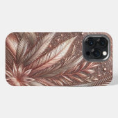 Moderne Rose mit Gold und Blumen7 iPhone Hülle (Rückseite (Horizontal))