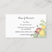 Moderne Rose mit großen Streifen Landschaftsschutz Visitenkarte (Rückseite)