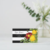 Moderne Rose mit großen Streifen Landschaftsschutz Visitenkarte (Stehend Vorderseite)