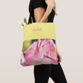 Moderne Rose Mit Monogramm Tasche (Von Nahem)
