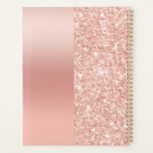 Moderne Rose mit Personalisiertem Namen Planer (Rückseite)