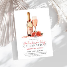 Moderne Rose Party der Wine Champagne Galentine