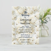 Moderne Rose Pearl Wedding Einladung (Stehend Vorderseite)