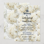 Moderne Rose Pearl Wedding Einladung (Vorne/Hinten)