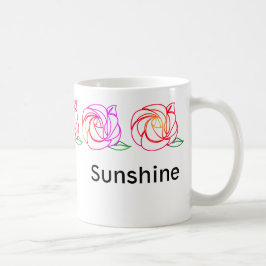 Moderne Rose personalisierte Umarmung Kaffeetasse