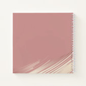 Moderne Rose Pink & Ecru Personalisiert Sketchbook Notizblock (Rückseite)