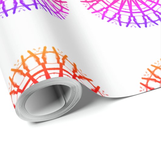 MODERNE ROSE PINK FARBE GESCHENKPAPIER (Rolleneckpunkt)