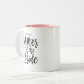 Moderne Rose Pinselschrift Herzenslust Zweifarbige Tasse (Vorderseite Links)