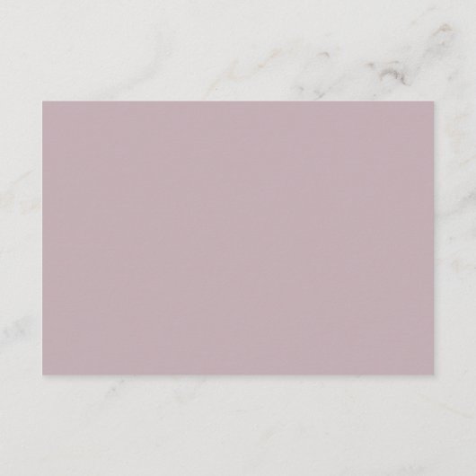 Moderne Rose QR Code Hochzeitsdetails Begleitkarte (Rückseite)