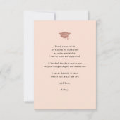 Moderne Rose Rosa Arch Foto GRAD Vielen Dank Einladung (Rückseite)