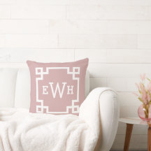 Moderne Rose rosa, griechischer Schlüssel, benutze