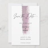 Moderne Rose Rosa Pinselstriche Save the Date (Vorderseite)