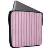 Moderne Rose Rosa und Mauve Stripter Laptop-Sieb Laptopschutzhülle (Vorne Rechts)