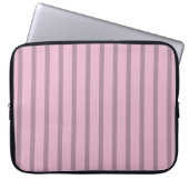 Moderne Rose Rosa und Mauve Stripter Laptop-Sieb Laptopschutzhülle (Vorderseite)