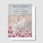 Moderne Rose Save the Date Pergament Einladungen (Versetzt)