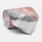 Moderne Rose Schwarz-weiße Pinselstriche Krawatte (Gerollt)