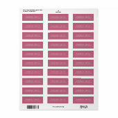 Moderne Rose und minimale Rücksendeadresse (Vorne)
