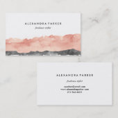 Moderne Rose und Schwarzes des Visitenkarte (Vorne/Hinten)